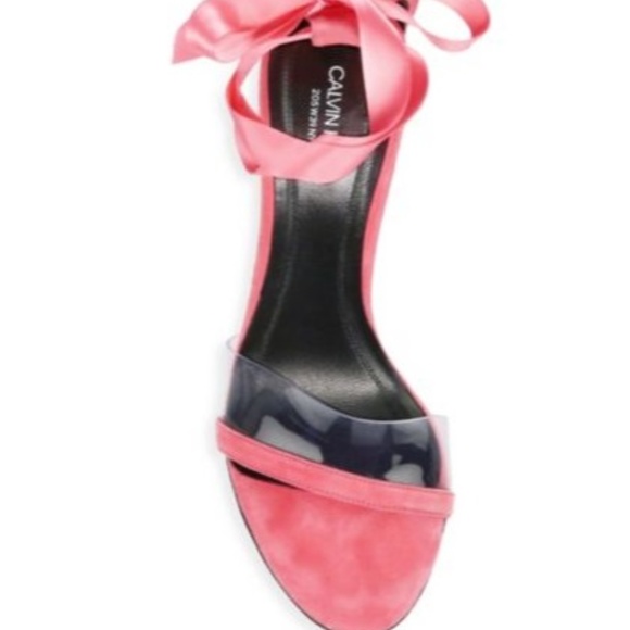 CALVIN KLEIN Bow Suede Stiletto Pumps-BRAND NEW 7M - Picture 1 of 4